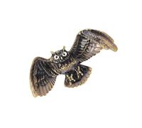 Broche en forme de hibou mystique avec strass - En métal robuste - Style vintage - Idéal pour elle ou lui - Accessoire élégant en forme de chouette, taille unique, Comme décrit