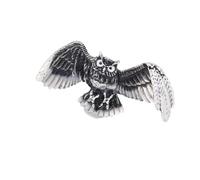 Broche en forme de hibou mystique avec strass - En métal robuste - Style vintage - Idéal pour elle ou lui - Accessoire élégant en forme de chouette, taille unique, Comme décrit