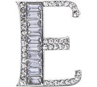 Broche en forme de lettre de l'alphabet en cristal, 26 lettres de l'alphabet et strass pour colliers, loisirs créatifs, bijoux, cadeaux d'anniversaire pour femme, Métal, Diamant d'eau