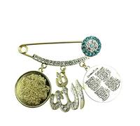 Broche en forme de lettre élégante en alliage - Design culturel unique pour une tenue élégante, One Size, Comme décrit