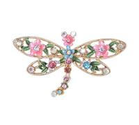 Broche en forme de libellules réaliste, fabriquée avec des matériaux en forme d'ailes et de corps, accessoire robuste pour tous les jours, broche émaillée, One Size, Comme décrit