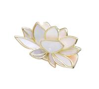 Broche en forme de lotus avec cristaux - Sans couture - Confortable - Pour une tenue formelle ou décontractée, taille unique, Comme décrit