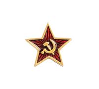 Broche en forme de marteau communiste, broche soviétique soviétique, broche russe, décoration de bijoux, broche ronde en métal, épingle militaire étoile
