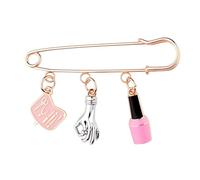 Broche en forme de palette d'ongles pour manucure, styliste des ongles, cadeau d'anniversaire, Argent