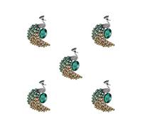 Broche en forme de paon en cristal pour femme - Broches d'animaux - Bijoux tendance, 5.5x4cm, Plastique, comme description