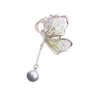 Broche En Forme De Papillon Avec Des Perles Délicates Accentuer Les Termes D'eau Modernes Matériaux En Alliage Esthétique Broche Brooch Pin De Accessoire Tendance