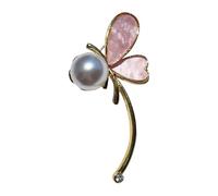 Broche En Forme De Papillon Avec Des Perles Délicates Accentuer Les Termes D'eau Modernes Matériaux En Alliage Esthétique Brooch Pin De Accessoire Tendance