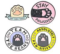 Broche en forme de patte de chat en émail avec slogan de chat, accessoire pour sacs à dos, badges, vêtements, sacs, vestes, émail, Non connu