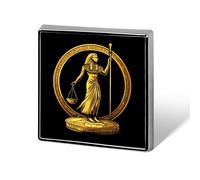 Broche en forme de pièce de monnaie pharaonique dorée de l'Égypte antique, insigne carré pour homme et femme, accessoire de col et de revers pour veste.