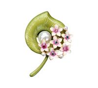 Broche en forme de plante pour vêtements, bijoux, bel accessoire en forme de feuille, insigne de plante en alliage, convient aux amateurs de broche vintage, taille unique, Comme décrit