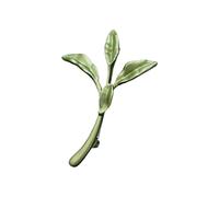 Broche en forme de plante pour vêtements, bijoux, bel accessoire en forme de feuille, insigne de plante en alliage, convient aux amateurs de broche vintage, taille unique, Comme décrit