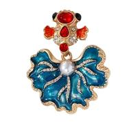 Broche en forme de poisson délicate symbolisant la bonne fortune - Pierres de base en métal robuste - Idéal pour un usage quotidien ou comme cadeau - Accessoire de poisson élégant, taille unique