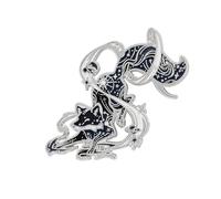 Broche en forme de renard sur le thème étoilé scintillant - Robuste - Légère et tendance - Ne ternit pas