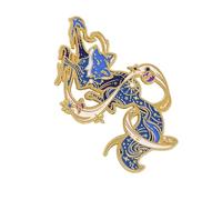 Broche en forme de renard sur le thème étoilé scintillant - Robuste - Légère - Tendance - Ne ternit pas - Accessoire vintage léger, taille unique, Comme décrit