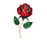 Broche en forme de rose émaillée 3D pour mère, sœur ou amie pour exprimer l'amour améliore le charme lors des jours spéciaux ou d'anniversaire