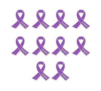 Broche en forme de ruban avec breloque espoir pour tenues décontractées ou formelles - Broche en alliage robuste - Cadeau idéal, taille unique, Comme décrit