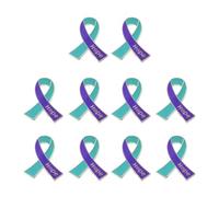 Broche en forme de ruban avec breloque espoir pour tenues décontractées ou formelles - Broche en alliage robuste - Cadeau idéal, taille unique, Comme décrit