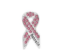 Broche en forme de ruban de sensibilisation au cancer du sein pour femme avec strass en cristal rose unique en oxyde de zirconium rose unique pour événements caritatifs sida espoir pour sacs à dos