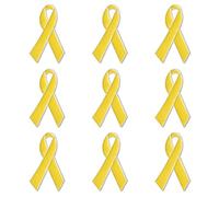 Broche en forme de ruban jaune en émail pour la sensibilisation au cancer des os d'otages Israël - Ruban jaune - Pour la sensibilisation au cancer du sein - Accessoire cadeau, Métal, Pas de gemme