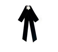 Broche en forme de ruban noir pour sensibilisation et commémoration, épinglette de deuil en alliage pour funérailles, service commémoratif, élégant badge en ruban noir, Small, Métal