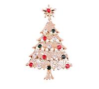 Broche en forme de sapin de Noël - Décoration de vêtements - Adorable qualité et pratique - Taille unique - Pierres précieuses et autres pierres précieuses, one size, Gemme, Autres pierres précieuses
