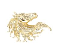 Broche en forme de tête de cheval tendance en alliage portable pour tenues décontractées Événements formels Bijoux faits à la main, taille unique, comme décrit