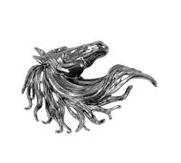 Broche en forme de tête de cheval tendance en alliage portable pour tenues décontractées Événements formels Bijoux faits à la main, taille unique, comme décrit