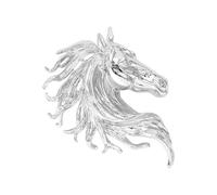 Broche en forme de tête de cheval tendance en alliage portable pour tenues décontractées Événements formels Bijoux faits à la main, taille unique, comme décrit