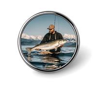 Broche en forme de vague de pêche à l'achigan pour homme, motif piano, violon, notes de musique, broche tendance - Jolis badges en émail, en alliage d'aluminium pour chapeaux, chemises, sacs, vestes e