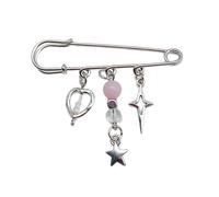Broche en forme d'étoile de poisson avec pendentif en forme de coquillages - Mode - Accessoire de bijoux - Broche pour vêtements, B, Comme décrit
