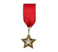 Broche en forme d'étoile d'inspiration soviétique, ruban en alliage de 4 cm pour les amateurs d'histoire et cadeaux de la guerre froide, One Size, Comme décrit