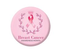 Broche en forme d'étoile pour la sensibilisation au cancer du sein pour femme - Boutons ronds en ruban - Pour décoration sur le thème du cancer du sein - Châle, 4.4x4.4x0.3cm, fer blanc