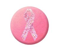 Broche en forme d'étoile pour la sensibilisation au cancer du sein pour femme - Boutons ronds en ruban - Pour décoration sur le thème du cancer du sein - Châle, 4.4x4.4x0.3cm, fer blanc