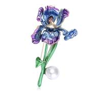 Broche en forme d'iris avec détails de perles - Revêtement robuste - Accessoire unisexe élégant pour offrir des moments spéciaux - Broche iris pour femme, taille unique, Comme décrit