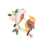 Broche en forme d'oiseau émaillée - Design ludique - En alliage léger - Pour manteaux, chemises, châles, vêtements, robes, accessoires quotidiens - Broche coréenne, taille unique, Comme décrit