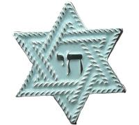 Broche en hébreu avec étoile de David Chai, Judaïsme Judaïsme Hexagramme