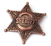 Broche en métal antirouille - Décoration géométrique - Badge à fermeture rapide pour les professionnels - Ensemble décontracté - Broche hexagonale en alliage - Étoile, taille unique, Comme décrit