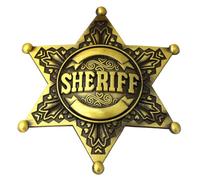 Broche en métal antirouille - Décoration géométrique - Badge à fermeture rapide pour professionnels - Ensemble décontracté - En alliage moderne - Étoile, taille unique, Comme décrit