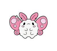 Broche en métal avec chauve-souris et lapins - Jolie décoration pour tenues - Broche de dessin animé tendance pour tenues, One Size, Comme décrit