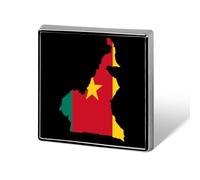 Broche en métal avec drapeau du Cameroun, 1,8 cm, décoration pour vêtements, cravates, sacs à dos, accessoires