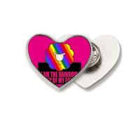 Broche en métal avec inscription « I Am The Rainbow Sheep Of My Faly »
