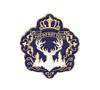 Broche en métal avec inscription « You Do Not Yield » - Motif cerf - 3 x 2,7 cm