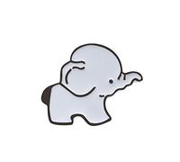 Broche en métal avec motif d'éléphant de dessin animé - Pour femme et enfant - Durabilité