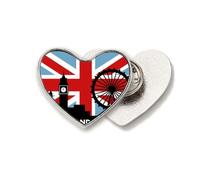Broche en métal avec motif drapeau britannique Union Jack London Eye Big Ben