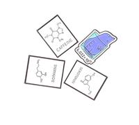 Broche en métal avec structure moléculaire en dopamine et émail, pour les amateurs de science, les sciences physiques, cadeau de fête