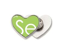 Broche en métal Chestry Elements Table périodique Chalcogens Element Selenium Se Cœur Broche Clip Love