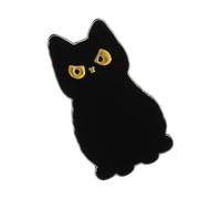 Broche en métal de chats noirs élégants, bijoux, accessoires de vêtements, pour ami, famille, décoration polyvalente pour vêtements, chapeau, broche en métal de chats noirs