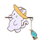 Broche En Métal De Pêche Créative Options Styles Doubles Compacts Pin Décoratif Pour Vestes Chapeaux Double Cats Pêche Broche