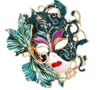 Broche En Métal De Styles Anciens Ornement Artistique Culturel Avec Finition Antique Parfait Pour L'amélioration Des Tenues Broche De Masque En Émail Tendance Chinoise Guochao