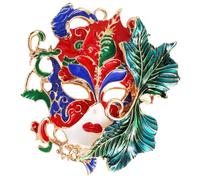Broche En Métal De Styles Anciens Ornement Artistique Culturel Avec Finition Antique Parfait Pour L'amélioration Des Tenues Broche De Masque En Émail Tendance Chinoise Guochao